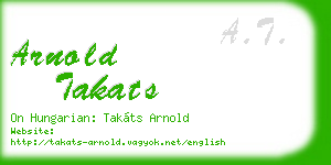 arnold takats business card